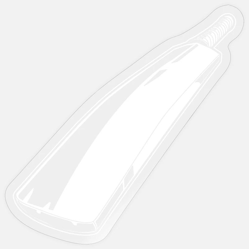 Kricketschläger Zeichnung - Sticker Größe S (10 x 10 cm) - Transparent glänzend