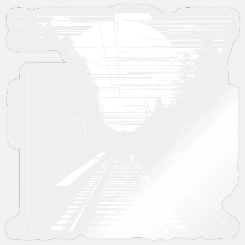 Railway Graphic - Sticker size S (10 x 10 cm) - transparent glossy