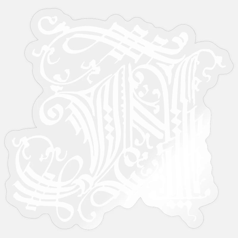 Medieval Core Medieval Initials Castle Core Sticker size S (10 x 10 cm)