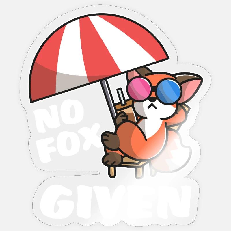 Cool Fox - Sticker size S (10 x 10 cm) - transparent glossy