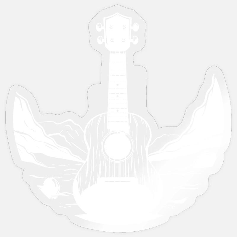 Ukulele Graphics - Sticker size S (10 x 10 cm) - transparent glossy