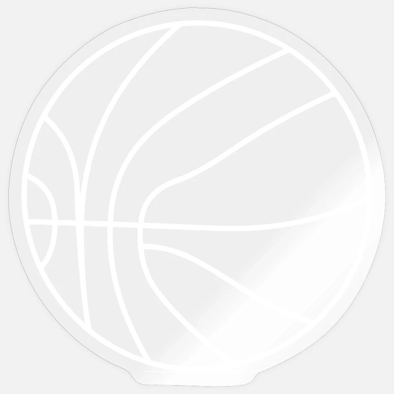 Dessin de joueur de basket-ball - Sticker taille S (10 x 10 cm) - brillant transparent
