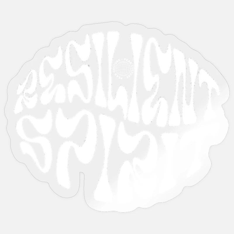 résilient - Sticker taille S (10 x 10 cm) - brillant transparent