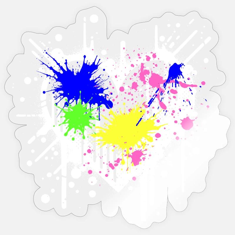 Graffiti Heart - Sticker size S (10 x 10 cm) - transparent glossy