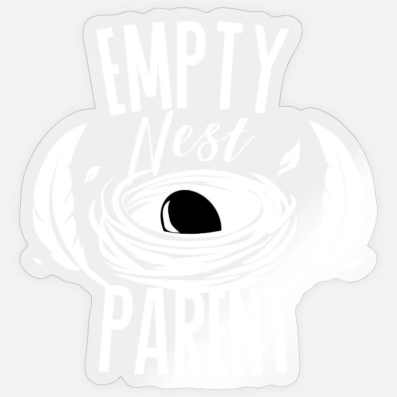 Empty Nest Parent – Minimal Eltern Design Sticker size S (10 x 10 cm)