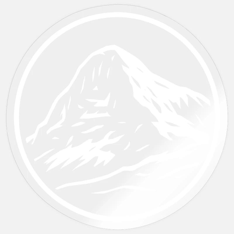Eiger - Sticker Größe S (10 x 10 cm) - Transparent glänzend
