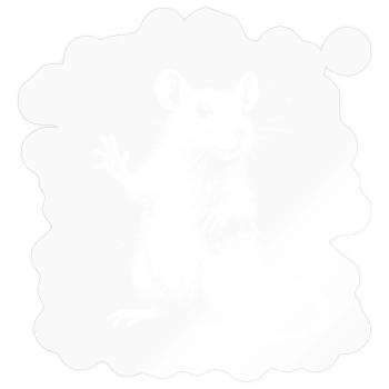 Freche Ratte mit Stil - Sticker Größe S (10 x 10 cm) - Transparent glänzend - Vorne