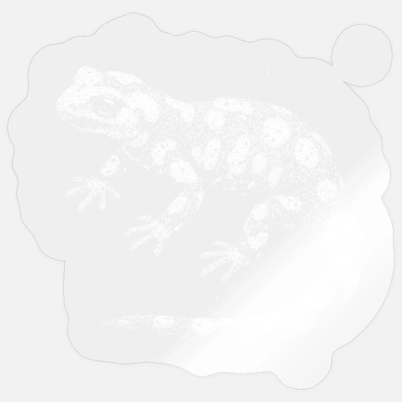 Salamandre de feu - Sticker taille S (10 x 10 cm) - brillant transparent