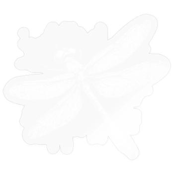 Libelle - Sticker Größe S (10 x 10 cm) - Transparent glänzend - Vorne