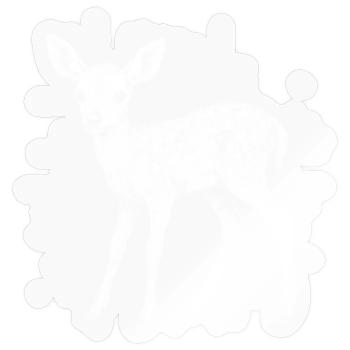 Fawn - Sticker size S (10 x 10 cm) - transparent glossy - Front