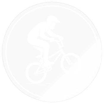 BMX-Piktogramm - Sticker Größe S (10 x 10 cm) - Transparent glänzend - Vorne