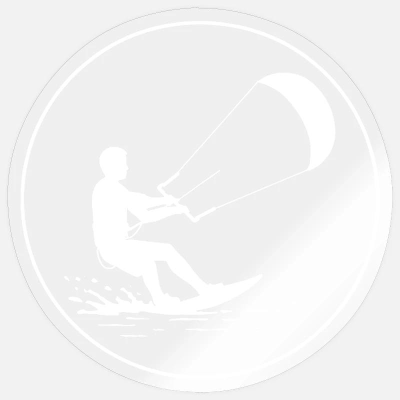 Vent sous contrôle - Sticker taille S (10 x 10 cm) - brillant transparent