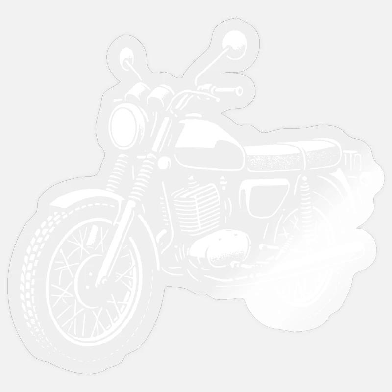 Légende à deux temps rétro - Sticker taille S (10 x 10 cm) - brillant transparent