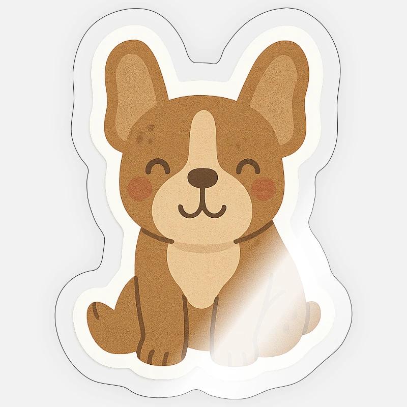 Frenchie - Sticker Größe S (10 x 10 cm) - Transparent glänzend