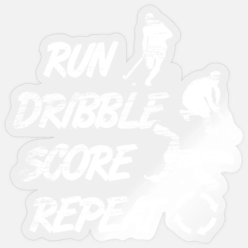 Run, dribble, score, repeat Sticker size S (10 x 10 cm)