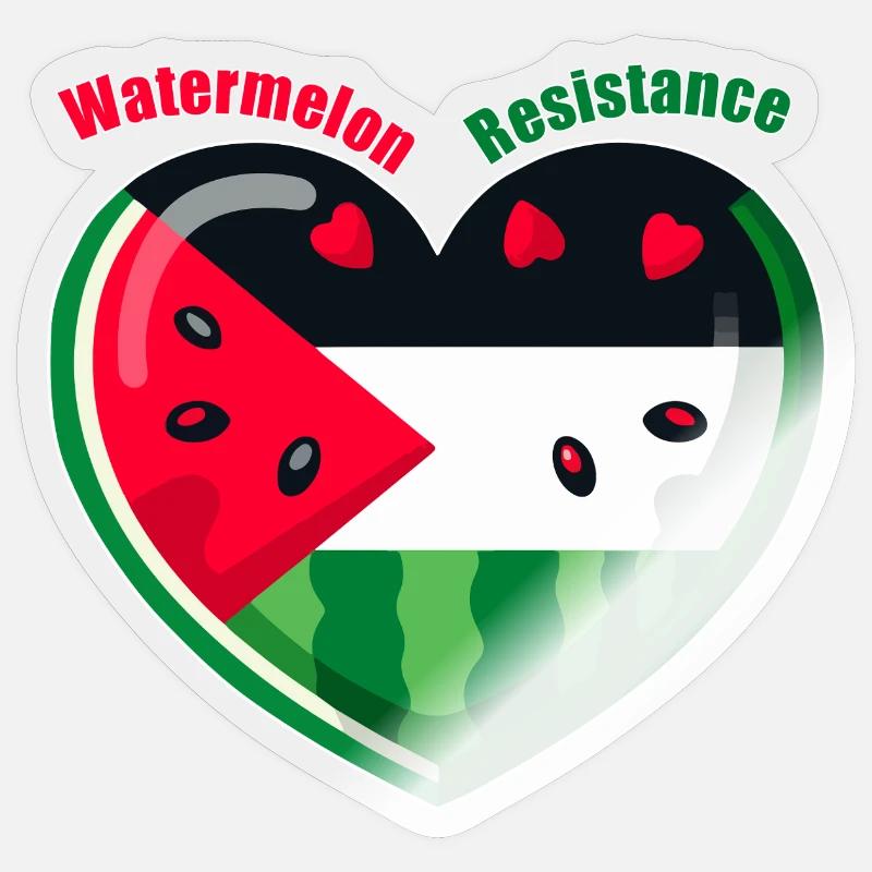 Résistance à la pastèque - Sticker taille S (10 x 10 cm) - brillant transparent