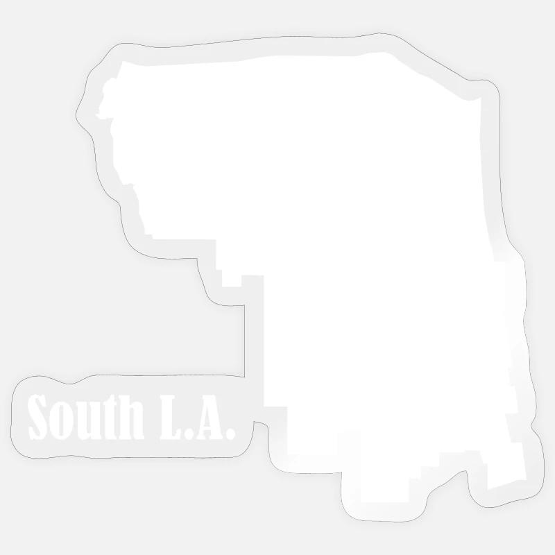 Sud de L.A. blanc - Sticker taille S (10 x 10 cm) - brillant transparent
