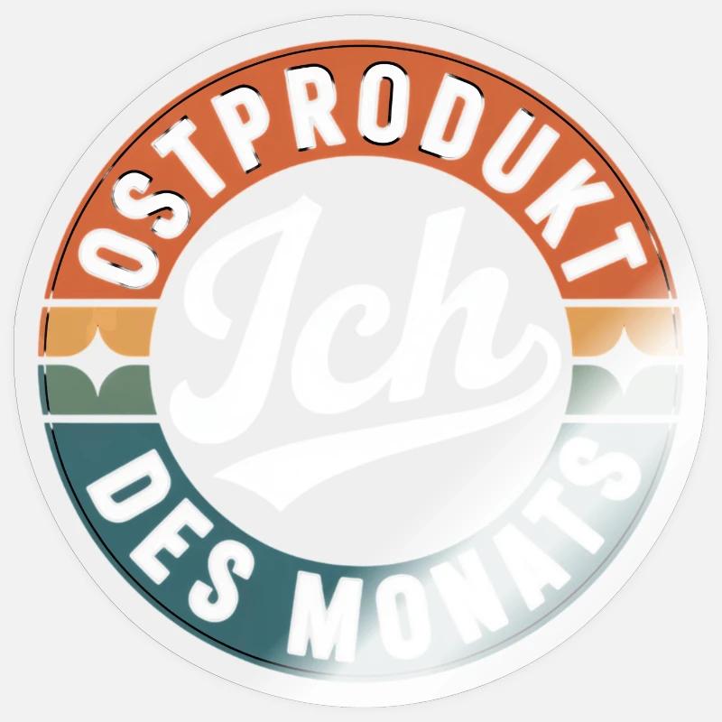 Ostalgie DDR Ostdeutsche Ostdeutscher Geschenkidee - Sticker Größe S (10 x 10 cm) - Transparent glänzend