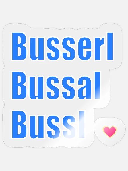 BAYERN BAYERISCH KÜSSEN FLIRTEN - Sticker Größe S (10 x 10 cm) - Transparent glänzend