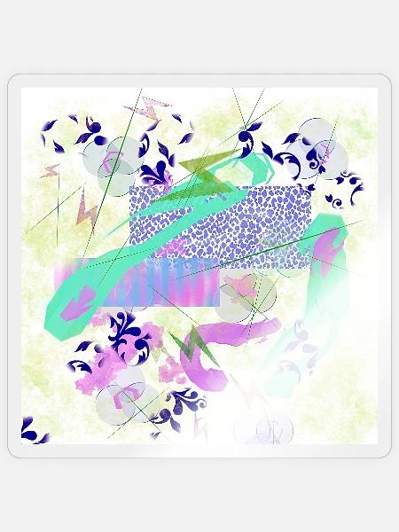 fantasie flower blumen - Sticker Größe S (10 x 10 cm) - Transparent glänzend