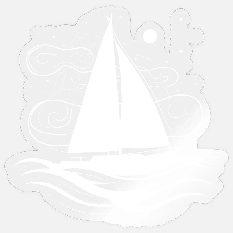 Voile - Sticker taille S (10 x 10 cm) - brillant transparent