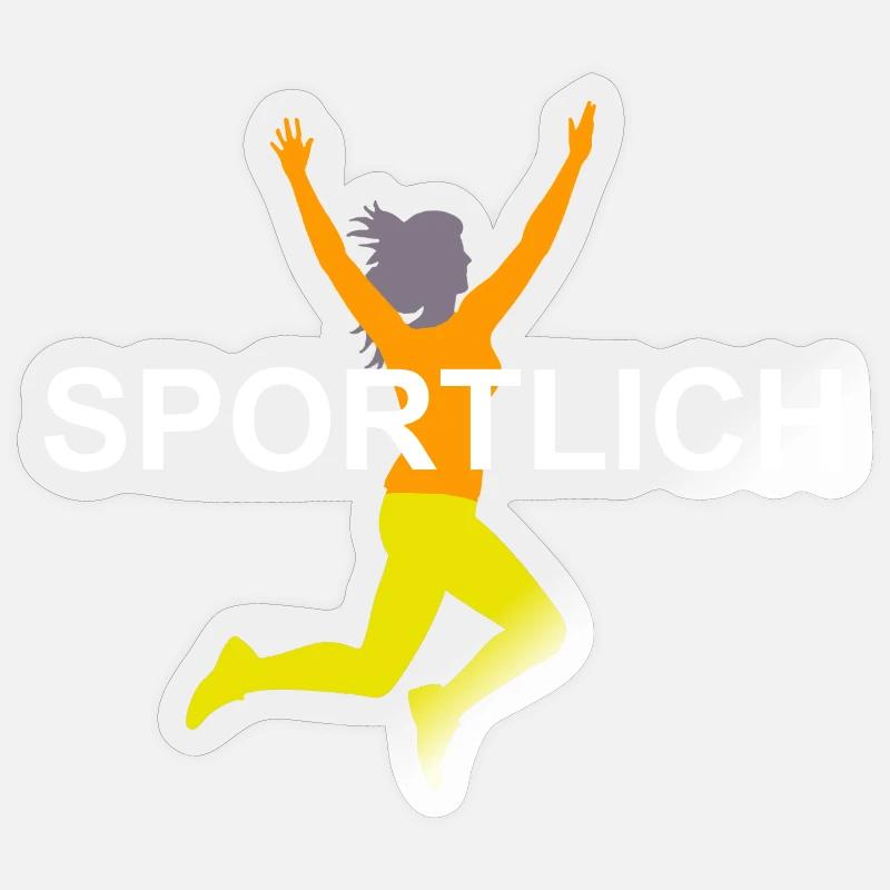 Dynamic Sprinter Illustration - Sticker size S (10 x 10 cm) - transparent glossy