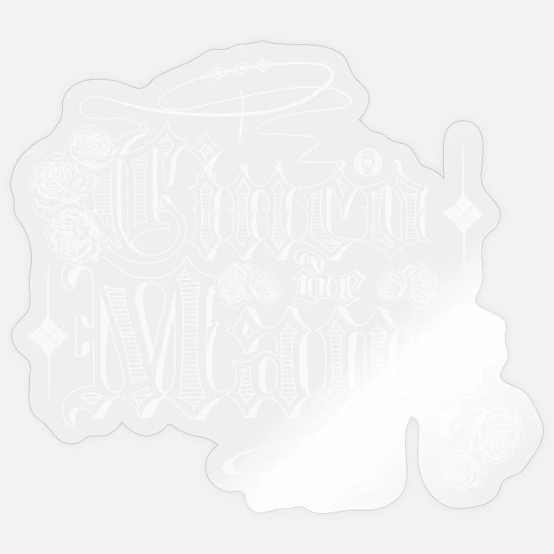 Iconic graffiti-style lettering - Sticker size S (10 x 10 cm) - transparent glossy