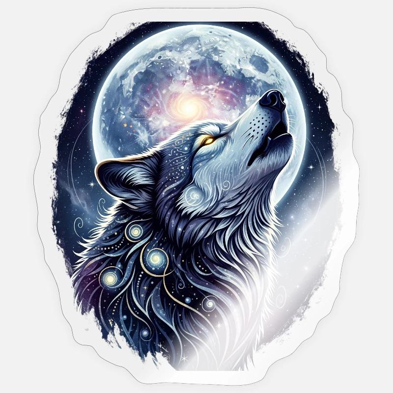 Wolf - Sticker size S (10 x 10 cm) - transparent glossy