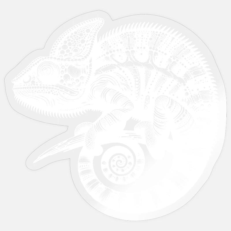 Tropical Lizard Wonder Exotic Lizard - Sticker size S (10 x 10 cm) - transparent glossy