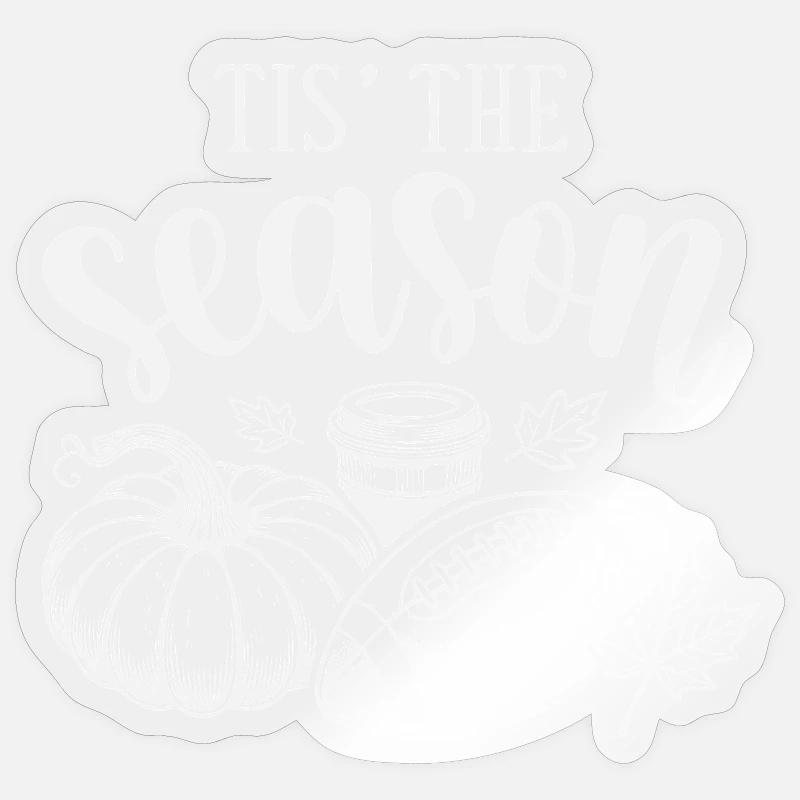 Conception d’atmosphère automnale d’Halloween - Sticker taille S (10 x 10 cm) - brillant transparent