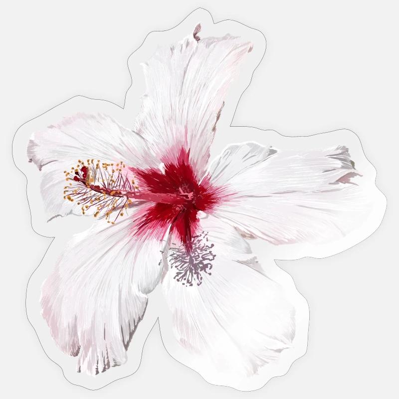 Fleur - Sticker taille S (10 x 10 cm) - brillant transparent