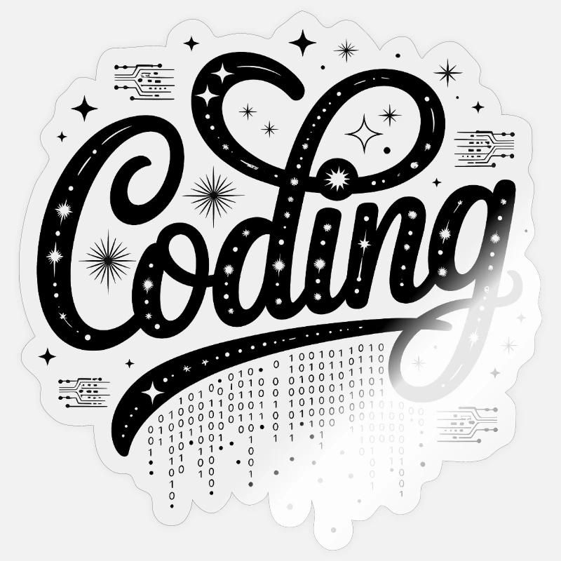 Codage - Conception technologique cool Sticker taille S (10 x 10 cm)