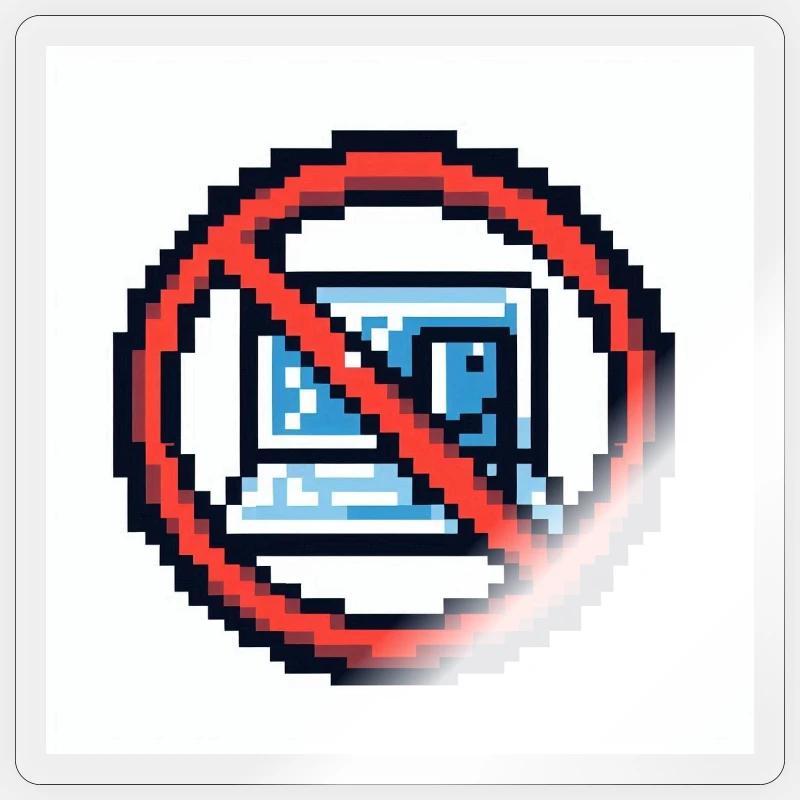 Panneau Gadgets à Éviter - Sticker taille S (10 x 10 cm) - brillant transparent