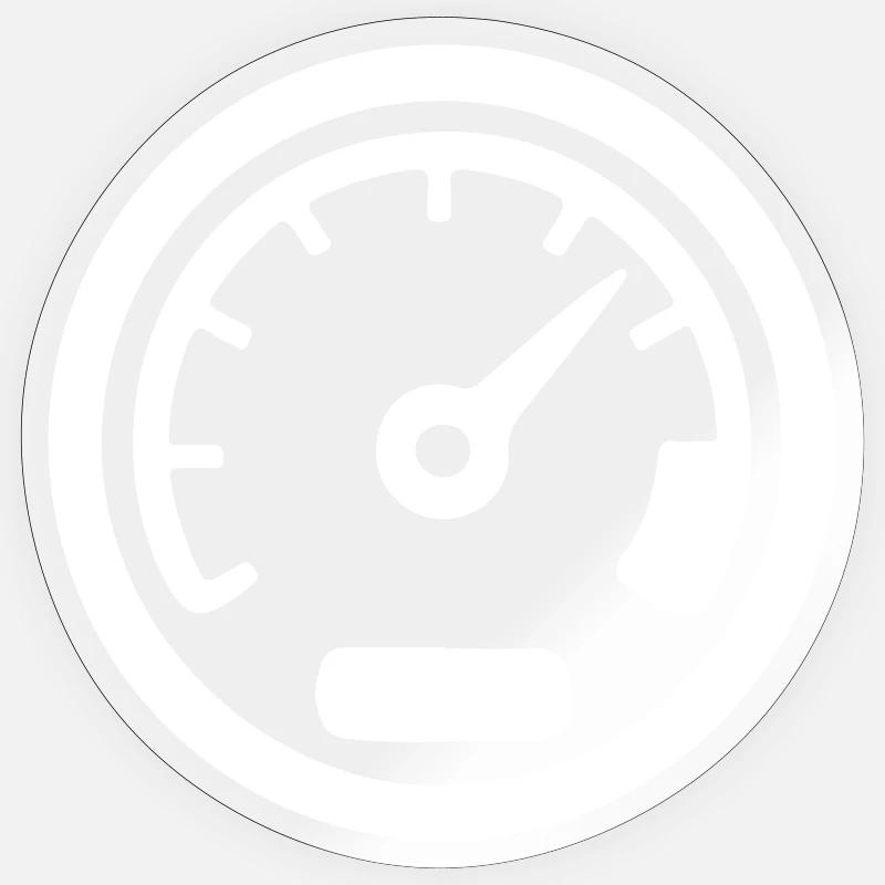 Speedometer Kmh Speed Icon - Sticker size S (10 x 10 cm) - transparent glossy