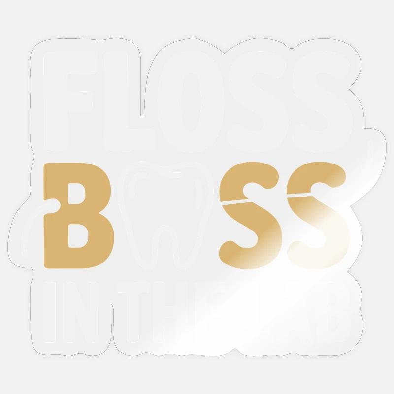 Précision du prothésiste dentaire - Sticker taille S (10 x 10 cm) - brillant transparent