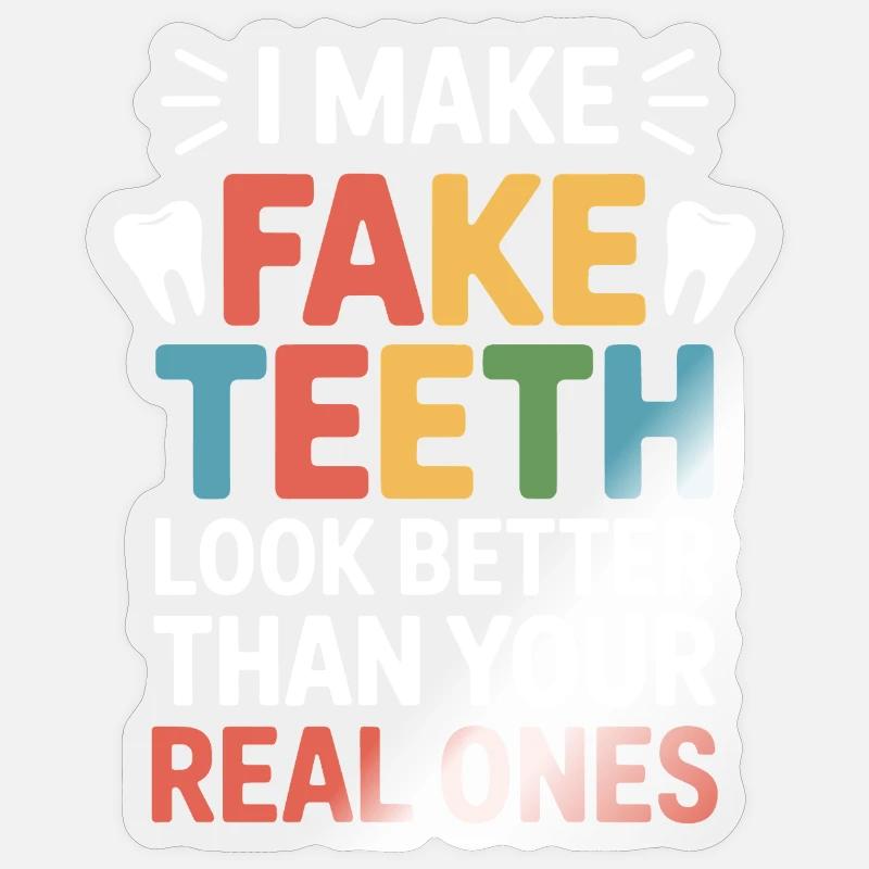 Dental Technician Precision Work  Sticker size S (10 x 10 cm)