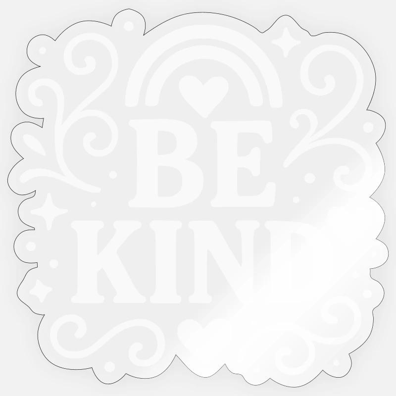 Be kind statement with hearts Sticker size S (10 x 10 cm)