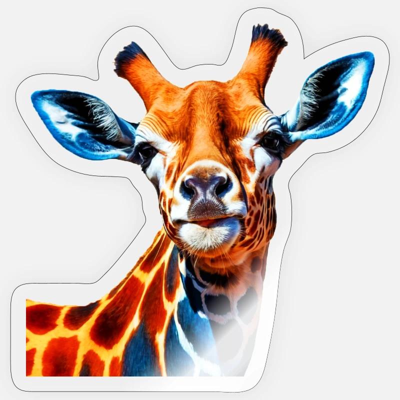 Giraffa - Giraffe - Sticker size S (10 x 10 cm) - transparent glossy