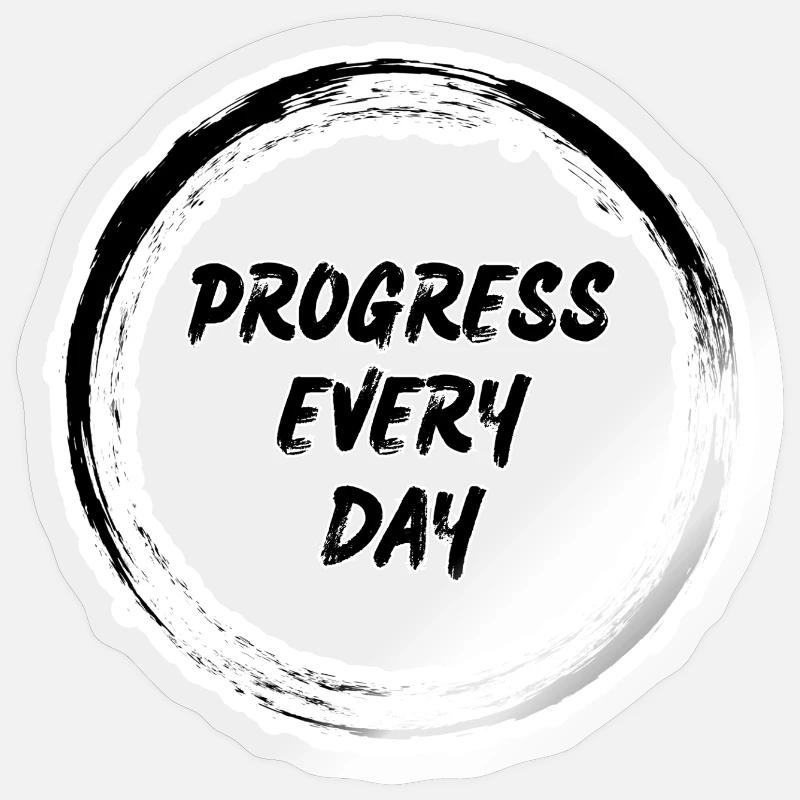 Cercle Zen Progrès Tous Les Jours Sticker taille S (10 x 10 cm)