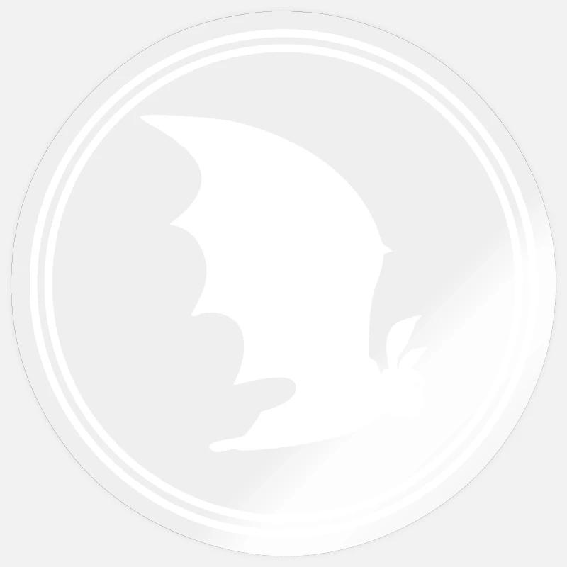 Bat Gothic : Nuit, Vampire & Liberté - Sticker taille S (10 x 10 cm) - brillant transparent