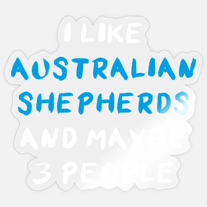 Australian Shepherd - Sticker Größe S (10 x 10 cm) - Transparent glänzend