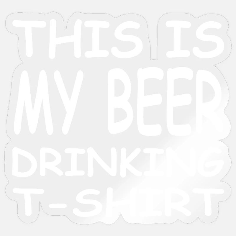 Bier - Sticker Größe S (10 x 10 cm) - Transparent glänzend