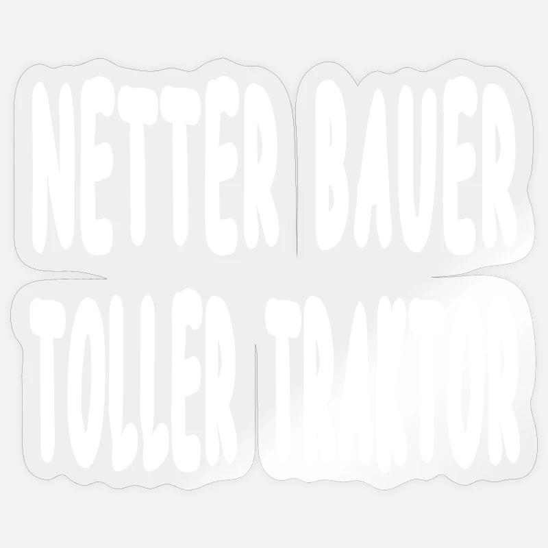 Traktor - Sticker Größe S (10 x 10 cm) - Transparent glänzend