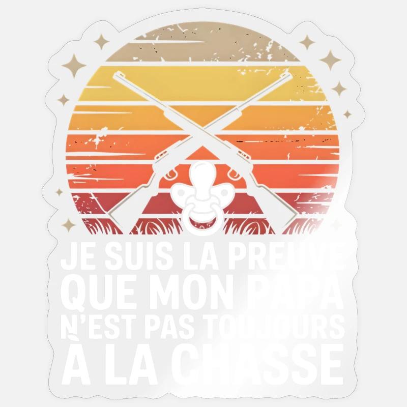 Proof Dad Hunt - Sticker size S (10 x 10 cm) - transparent glossy
