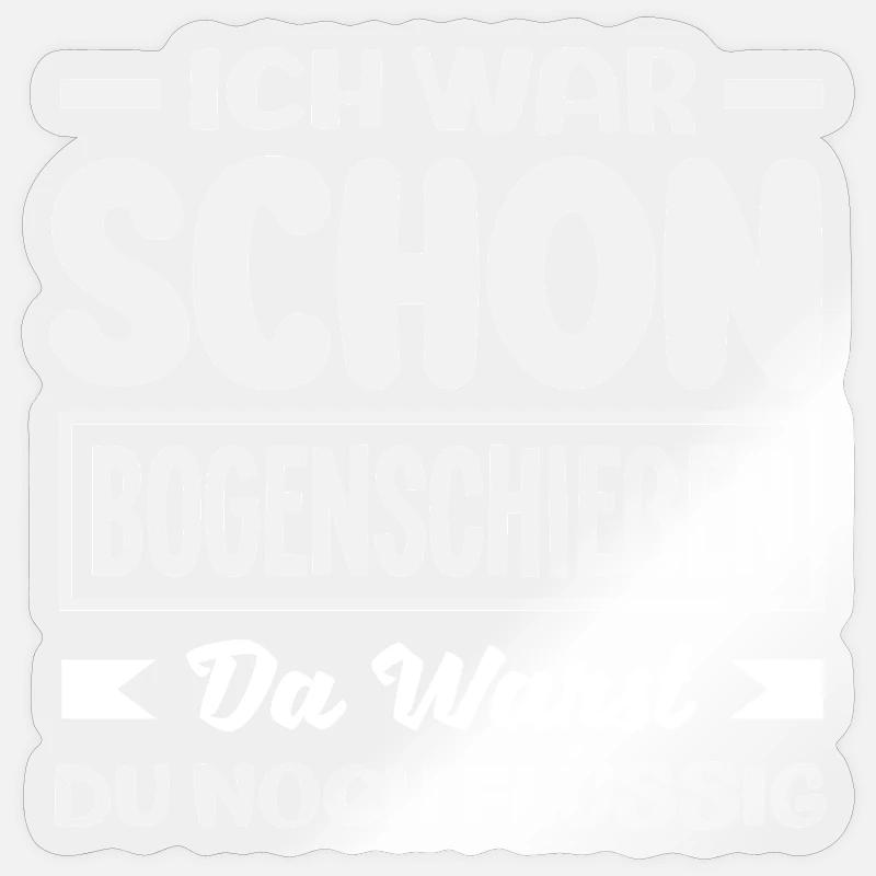 Bogenschießen Bogenschütze Geschenk - Sticker Größe S (10 x 10 cm) - Transparent glänzend