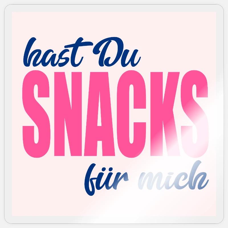 ESSEN SNACKS LIEBEN - Sticker Größe S (10 x 10 cm) - Transparent glänzend