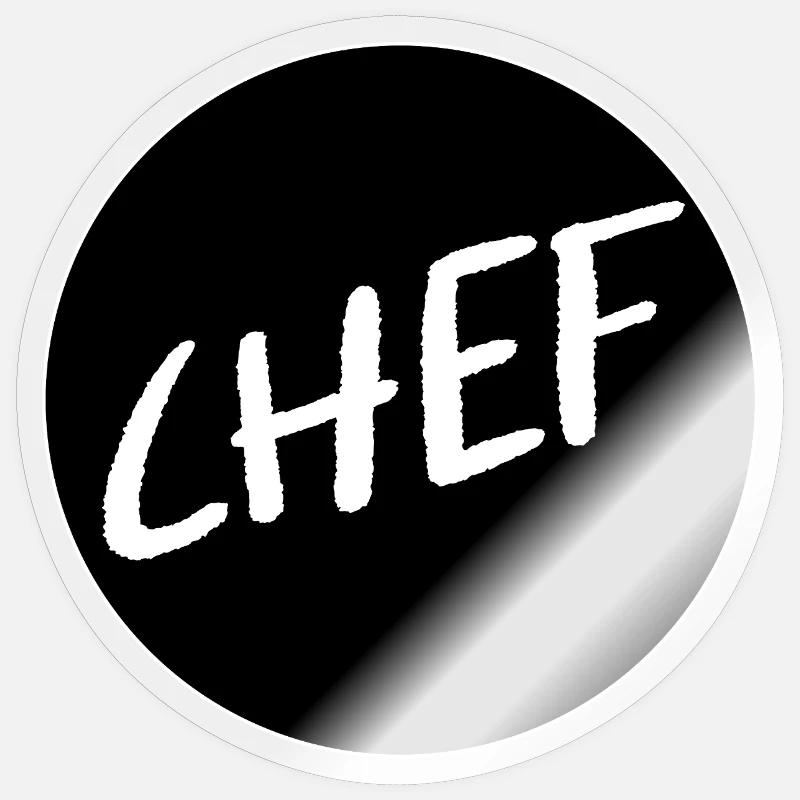 CHEF VORGESETZTER - Sticker Größe S (10 x 10 cm) - Transparent glänzend