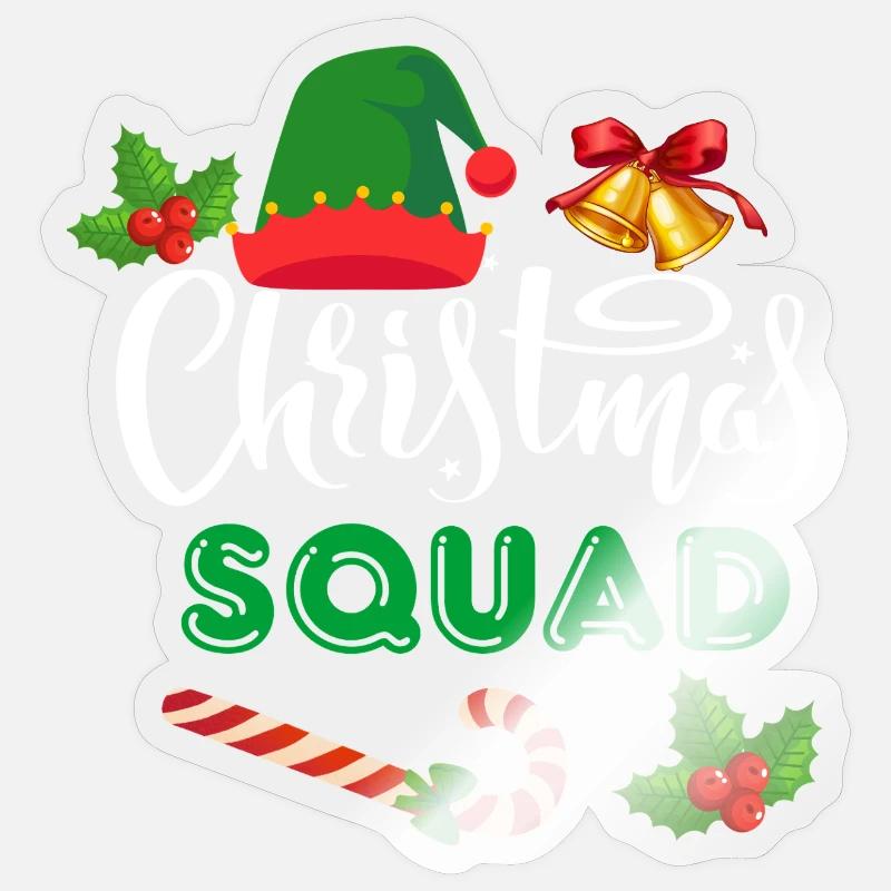Weihnachtskader - Sticker Größe S (10 x 10 cm) - Transparent glänzend
