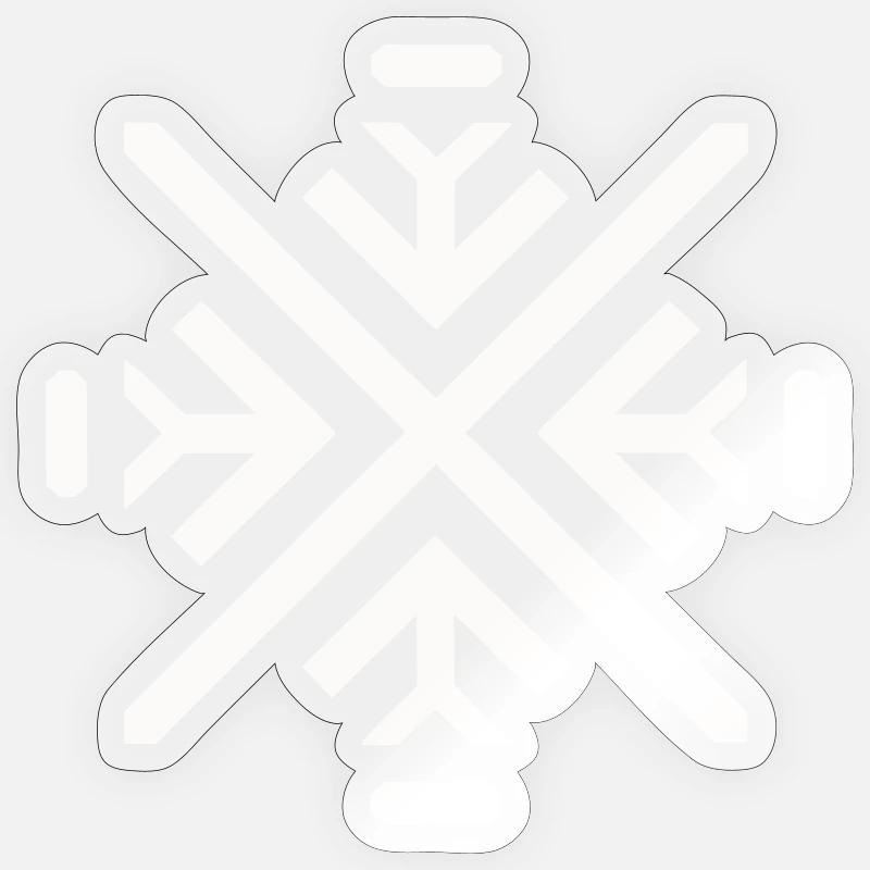 Sleek geometric flake Sticker size S (10 x 10 cm)