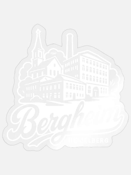 Bergheim Heidelberg Stadtteil Illustration - Sticker Größe S (10 x 10 cm) - Transparent glänzend